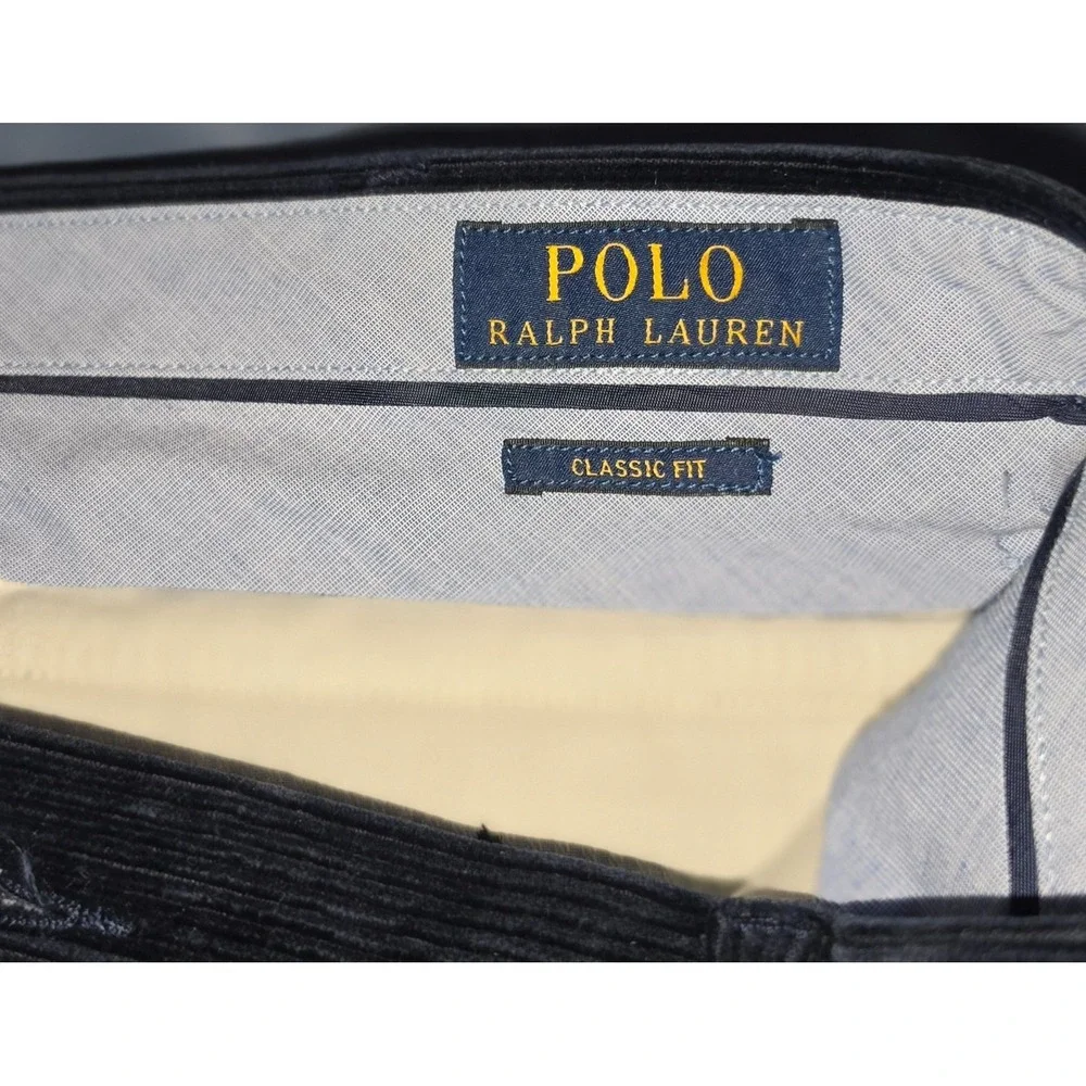 Polo Ralph‎ Lauren Men's Classic Fit Corduroy Pants Navy Blue Size 34x32